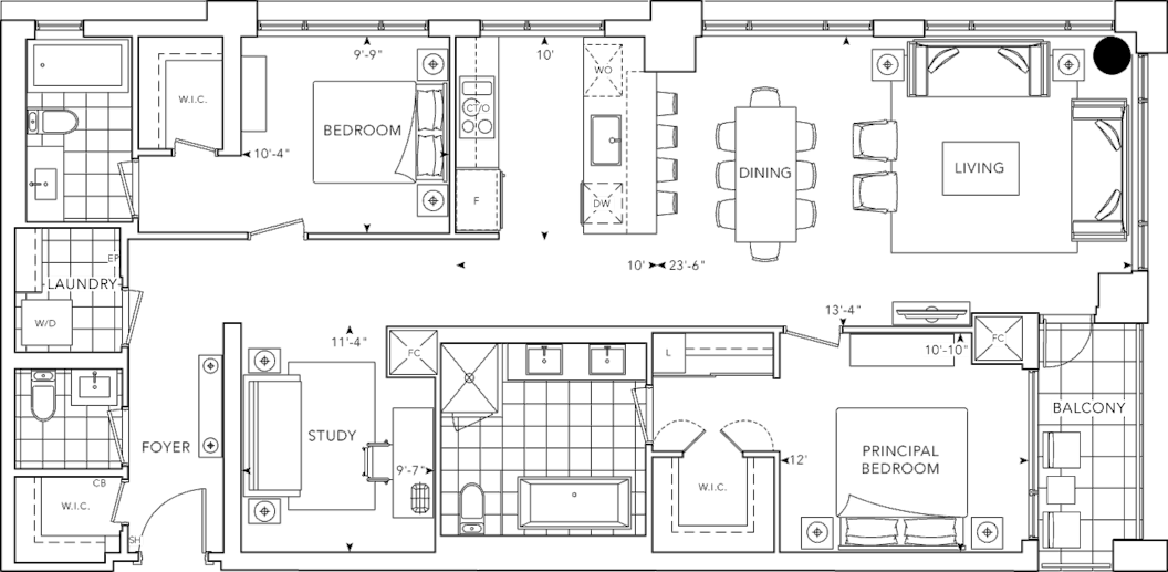 The Well Signature Suite 610 Floorplan