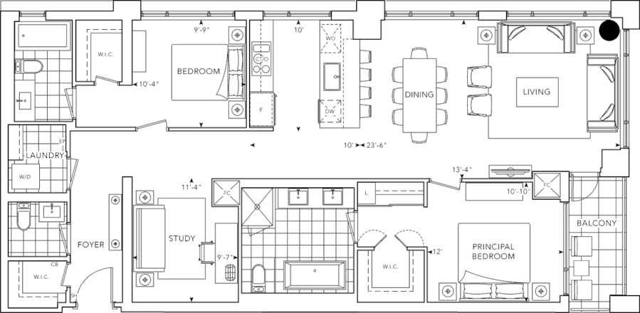 The Well Signature Suite 610 Floorplan