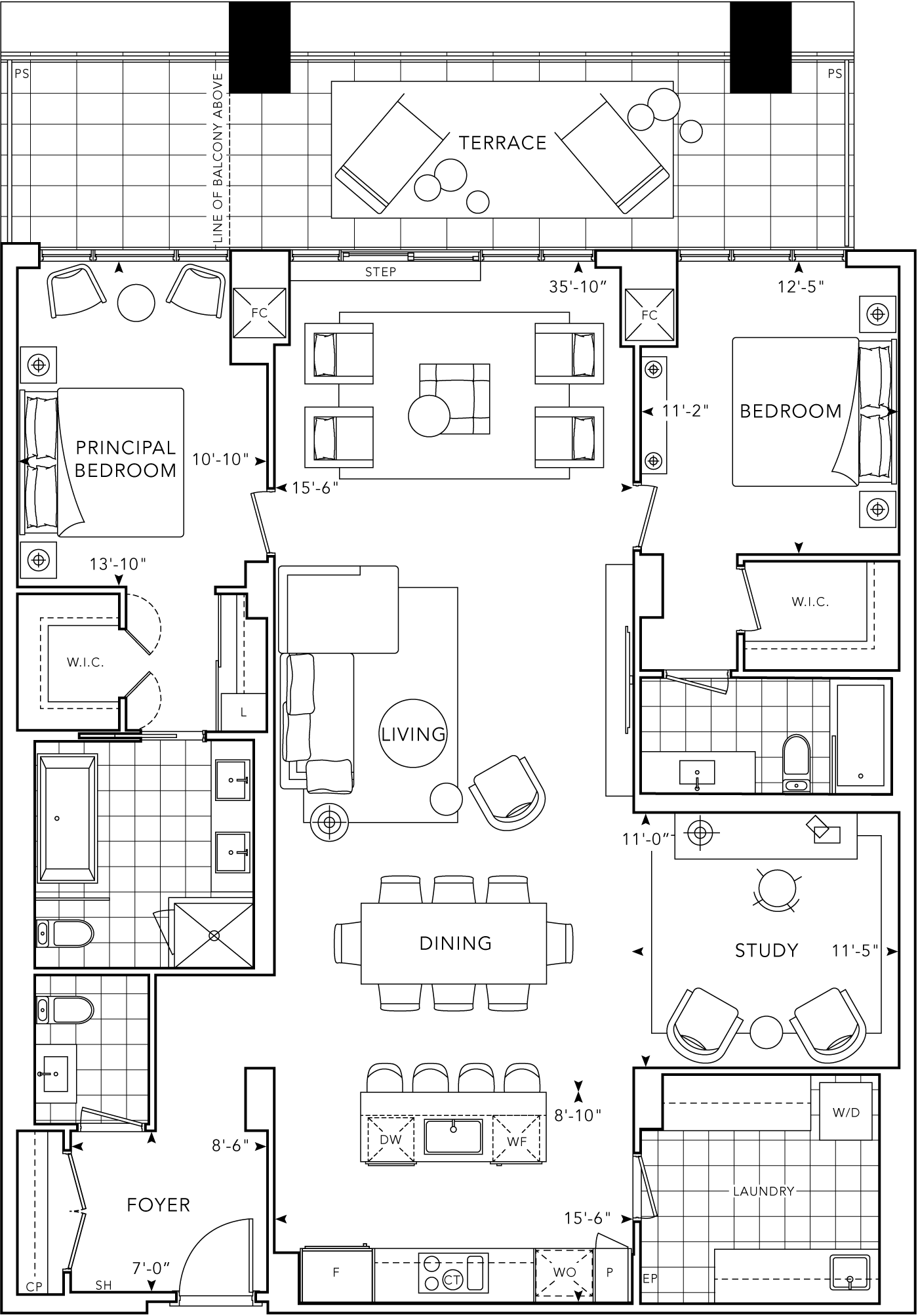 The Well Signature Suite 407 Floorplan