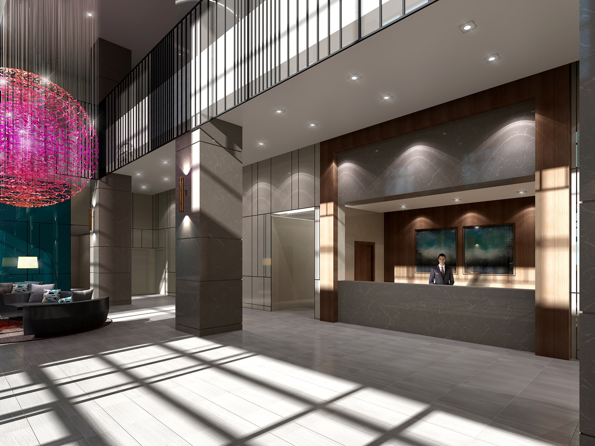 Islington Terrace Lobby Rendering