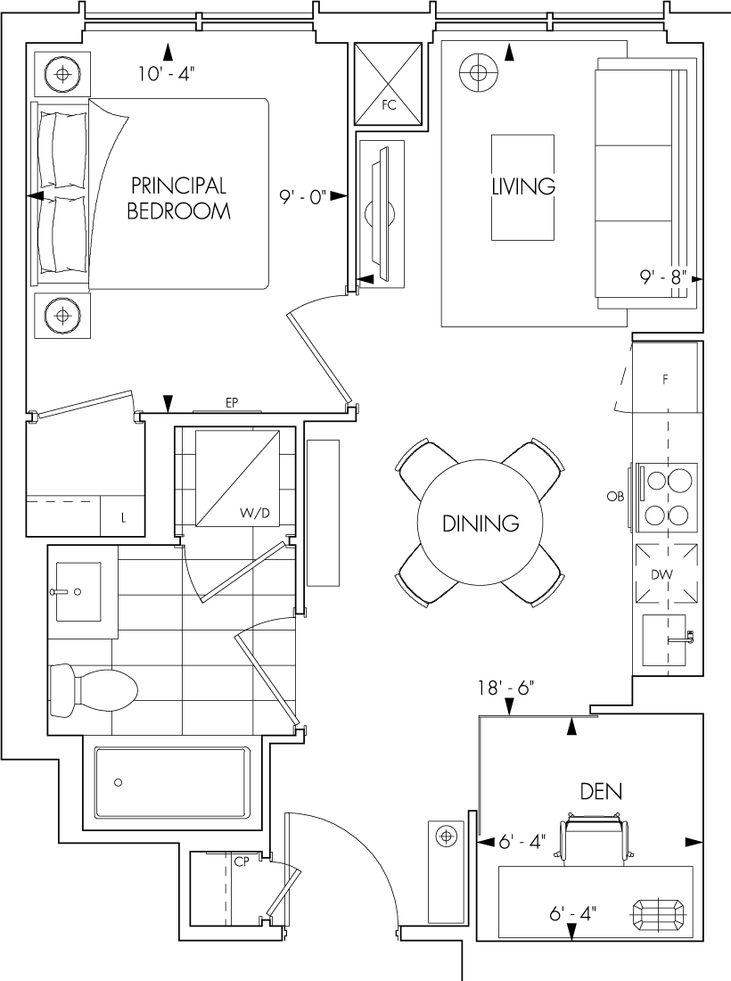 Queen Church > Floorplan > 1E+D
