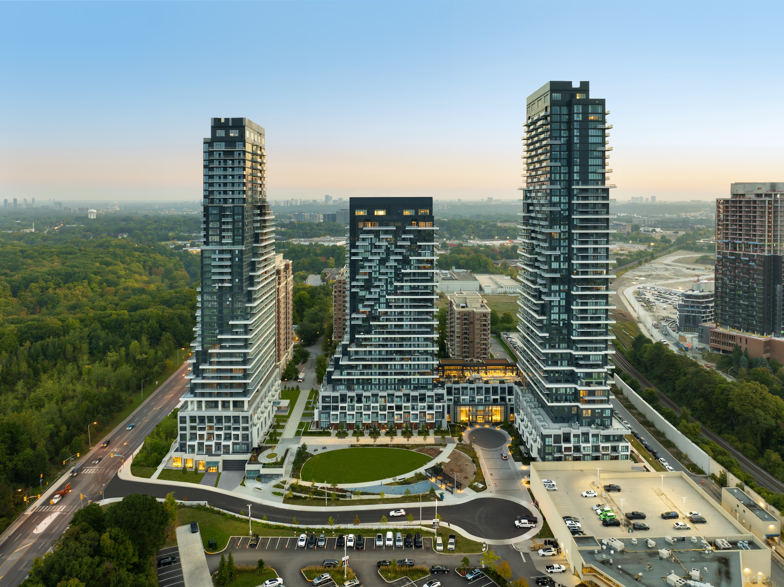 North aerial view of Chateau and Auberge on the Park