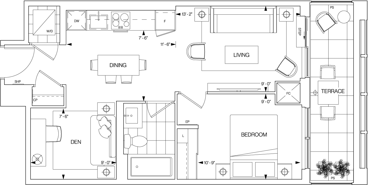 Westerly 2 Suite 208 Floorplan