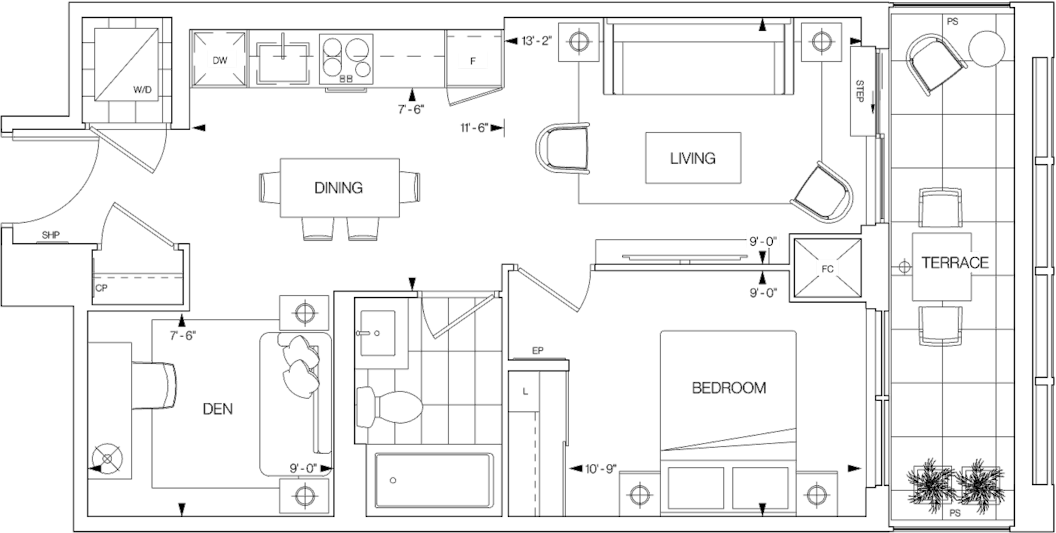 Westerly 2 Suite 208 Floorplan