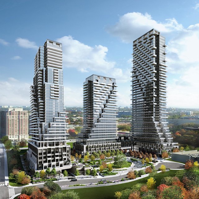 Overview look at Auberge On The Park Condo Building