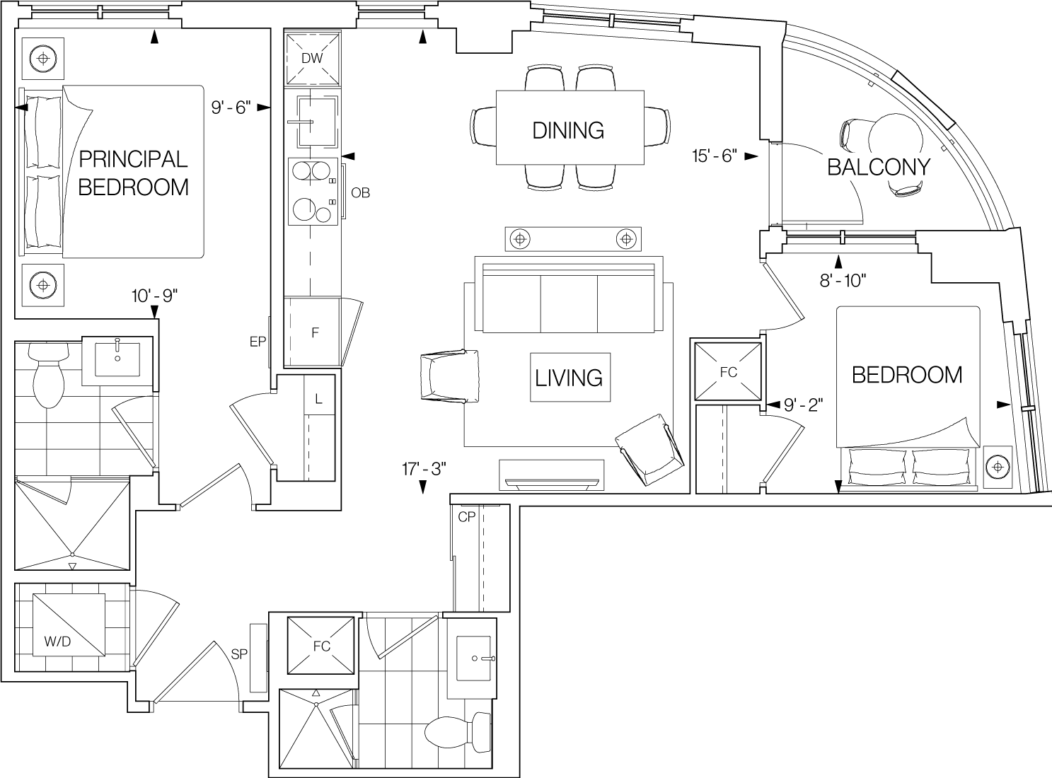 Westerly Suite 905 Floorplan
