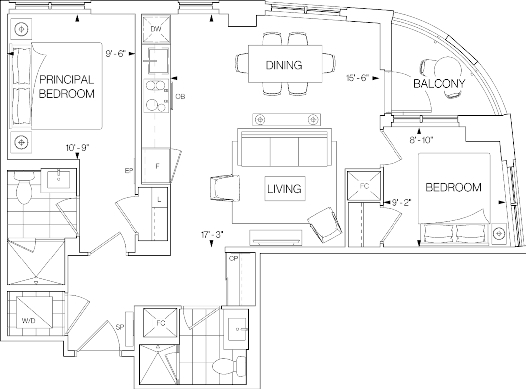 Westerly Suite 905 Floorplan