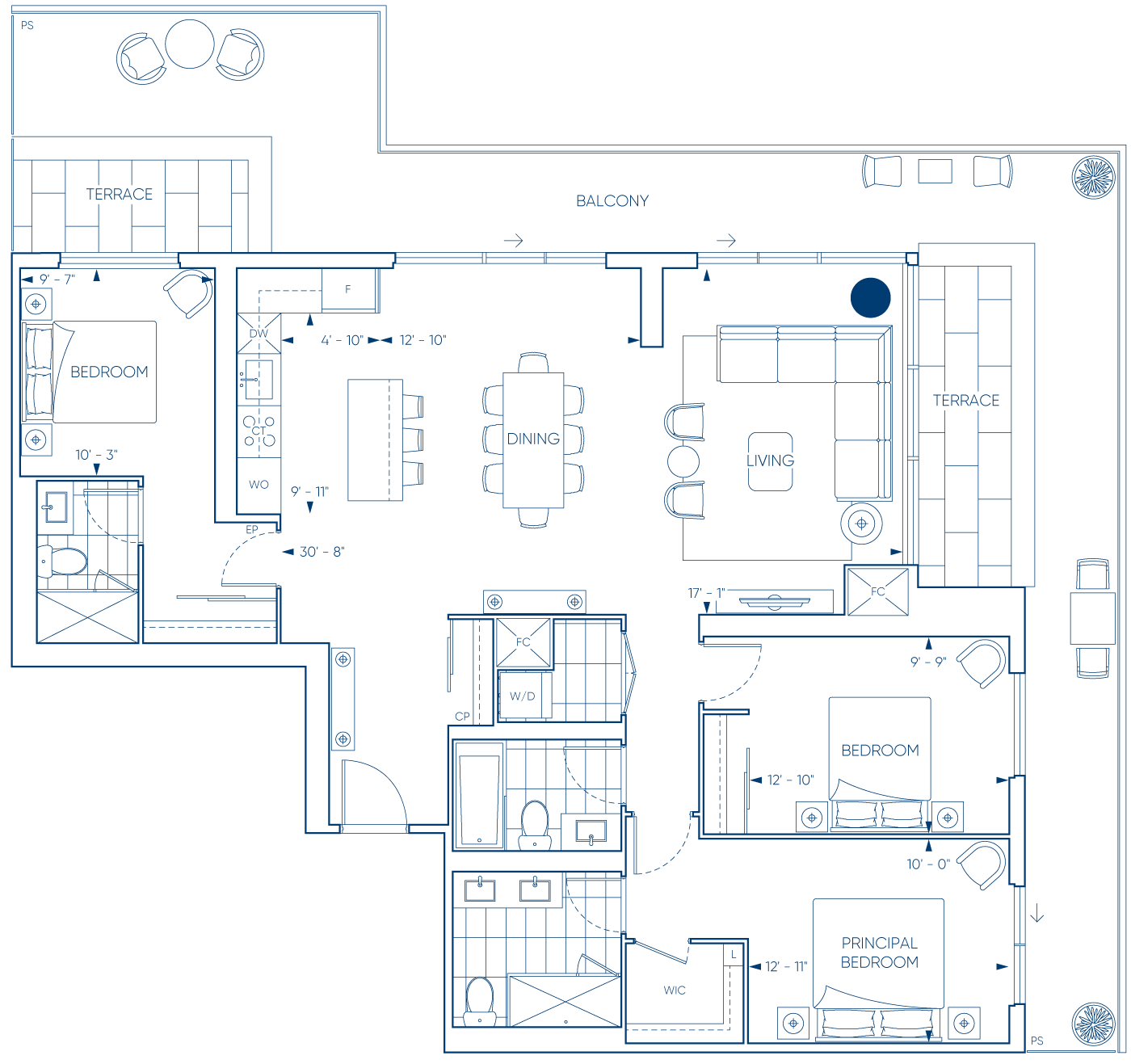 Harbourwalk Suite 3A Floorplan