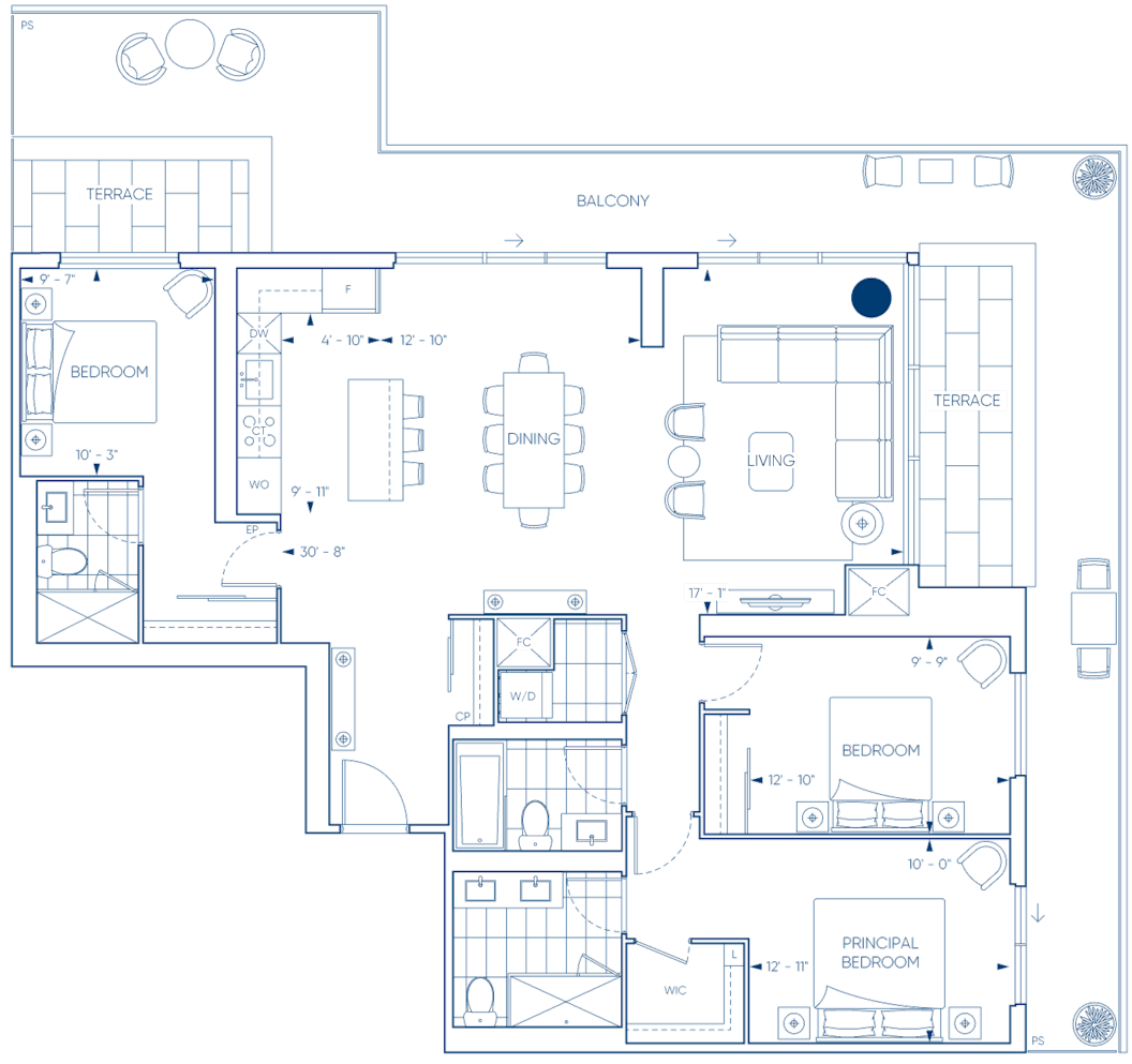 Harbourwalk Suite 3A Floorplan