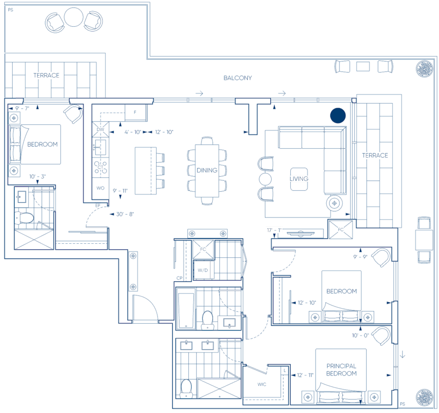 Harbourwalk Suite 3A Floorplan