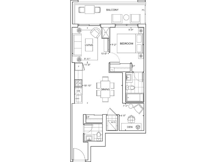 6080 Yonge 1Z+D Floorplan Thumbnail