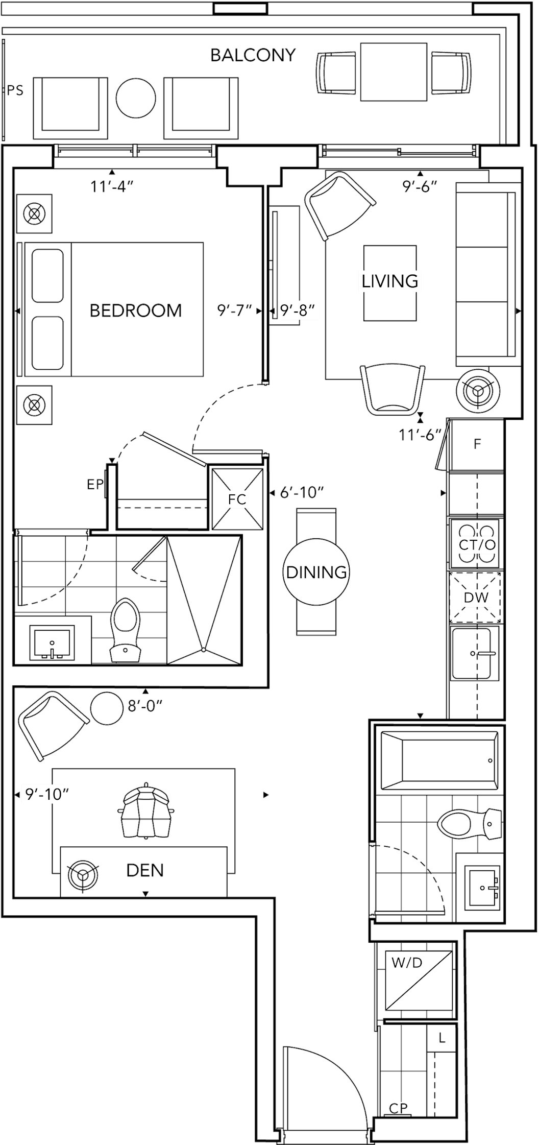 6080 Yonge 1CC+D Floorplan