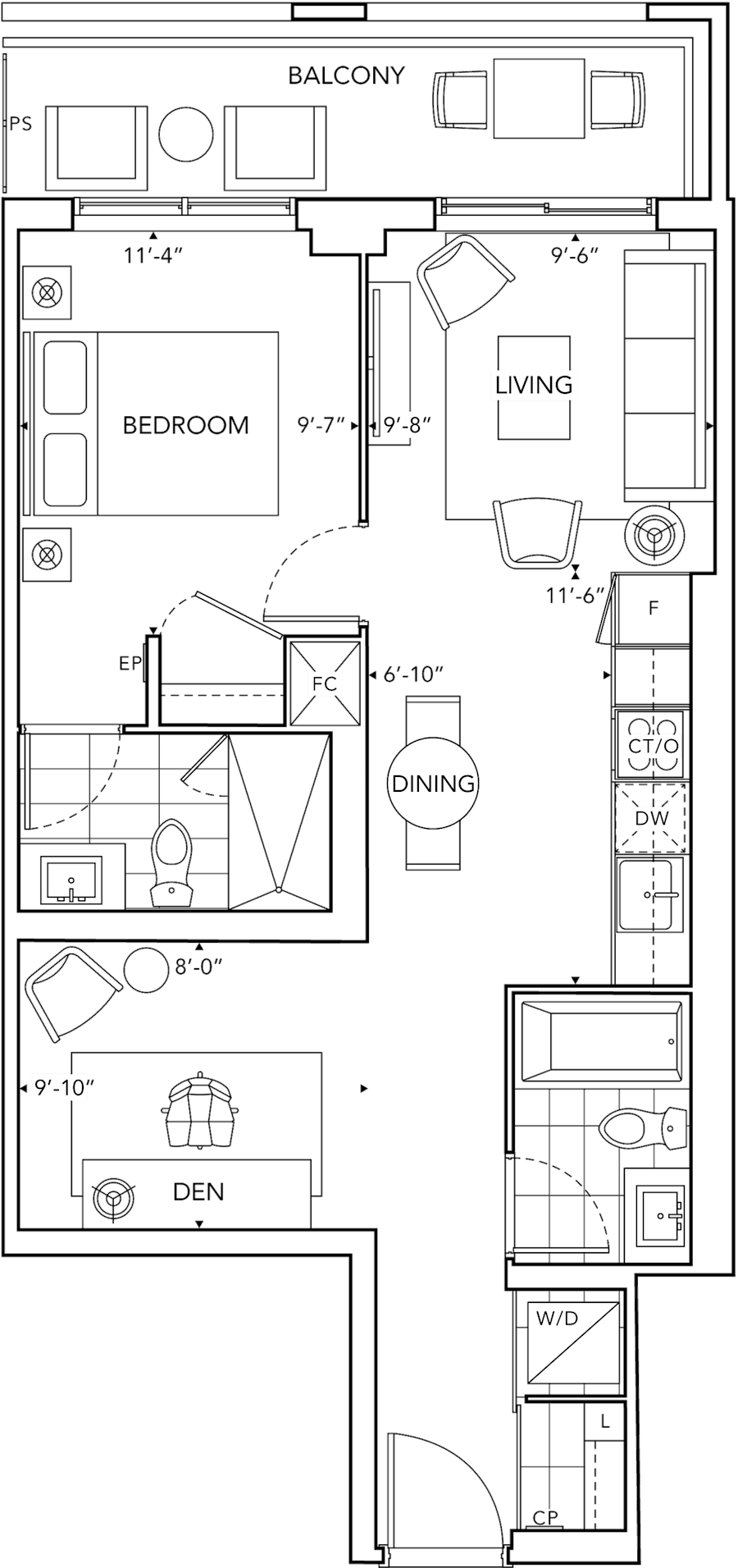 6080 Yonge 1CC+D Floorplan