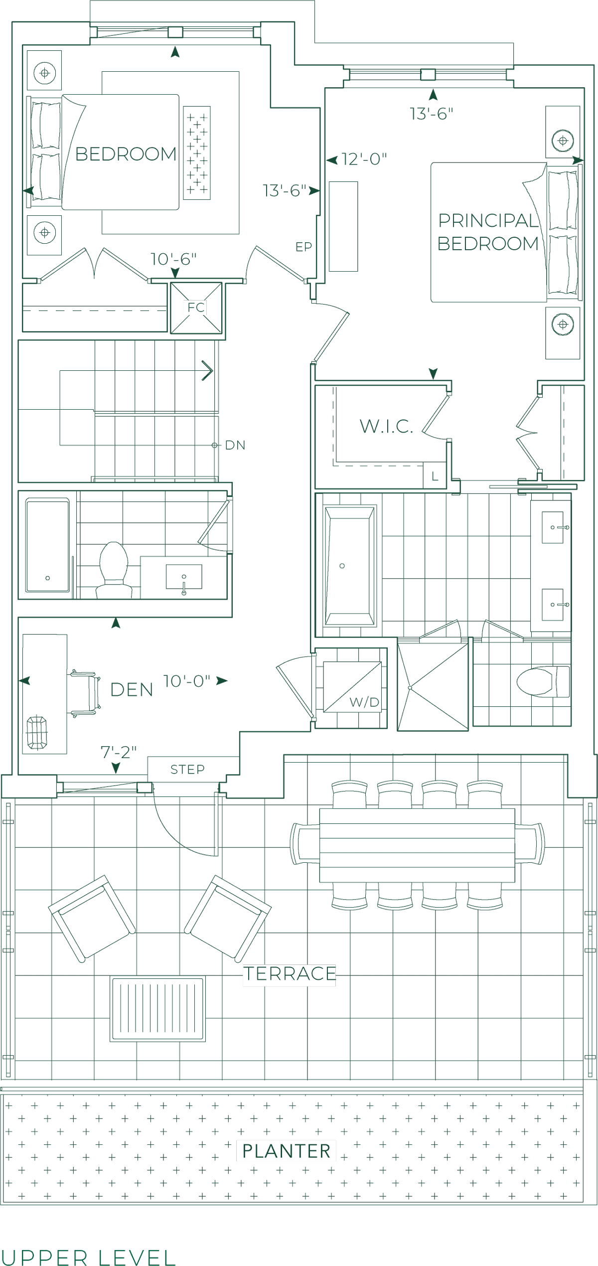 Edenbridge Suite 118 Upper Level Floorplan