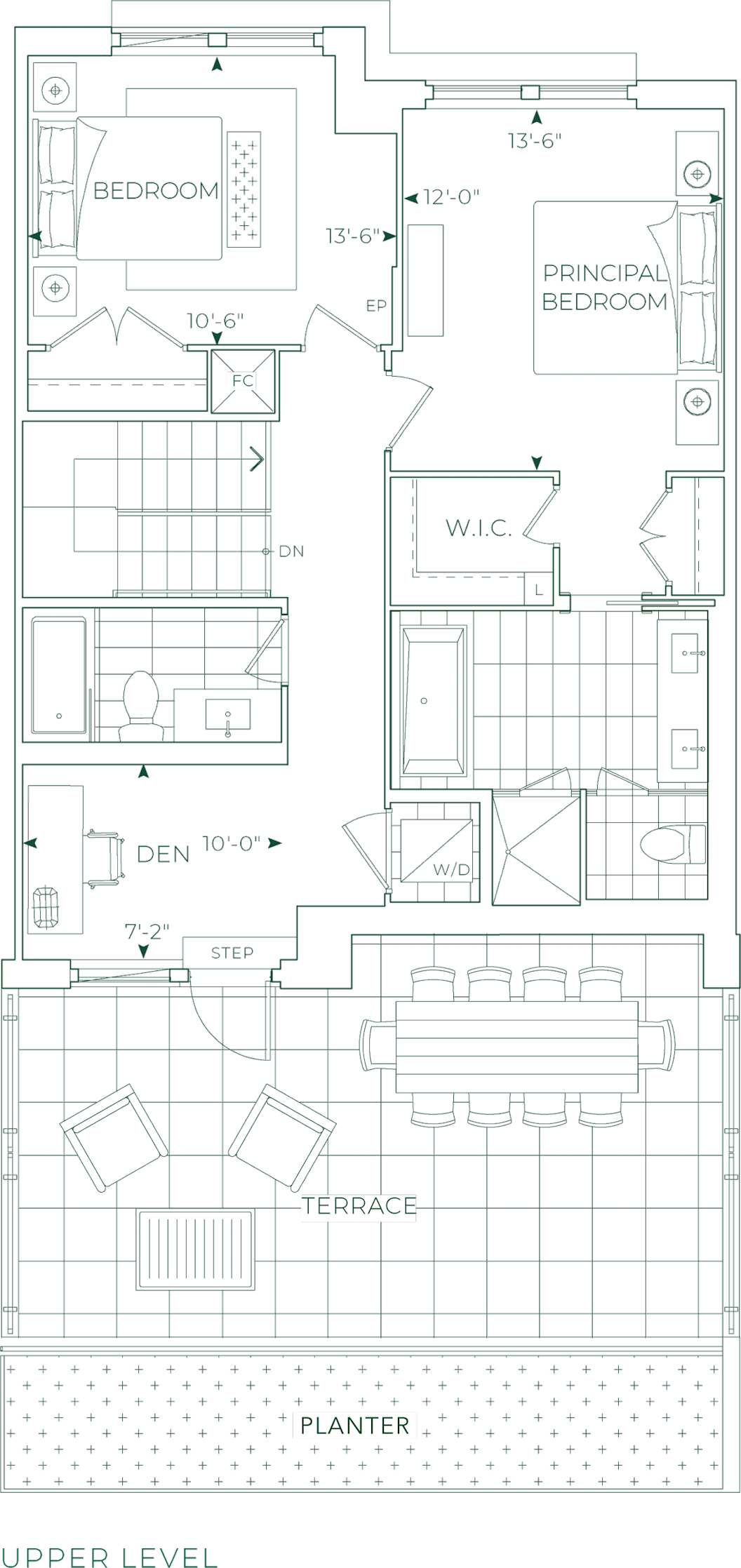 Edenbridge Suite 118 Upper Level Floorplan