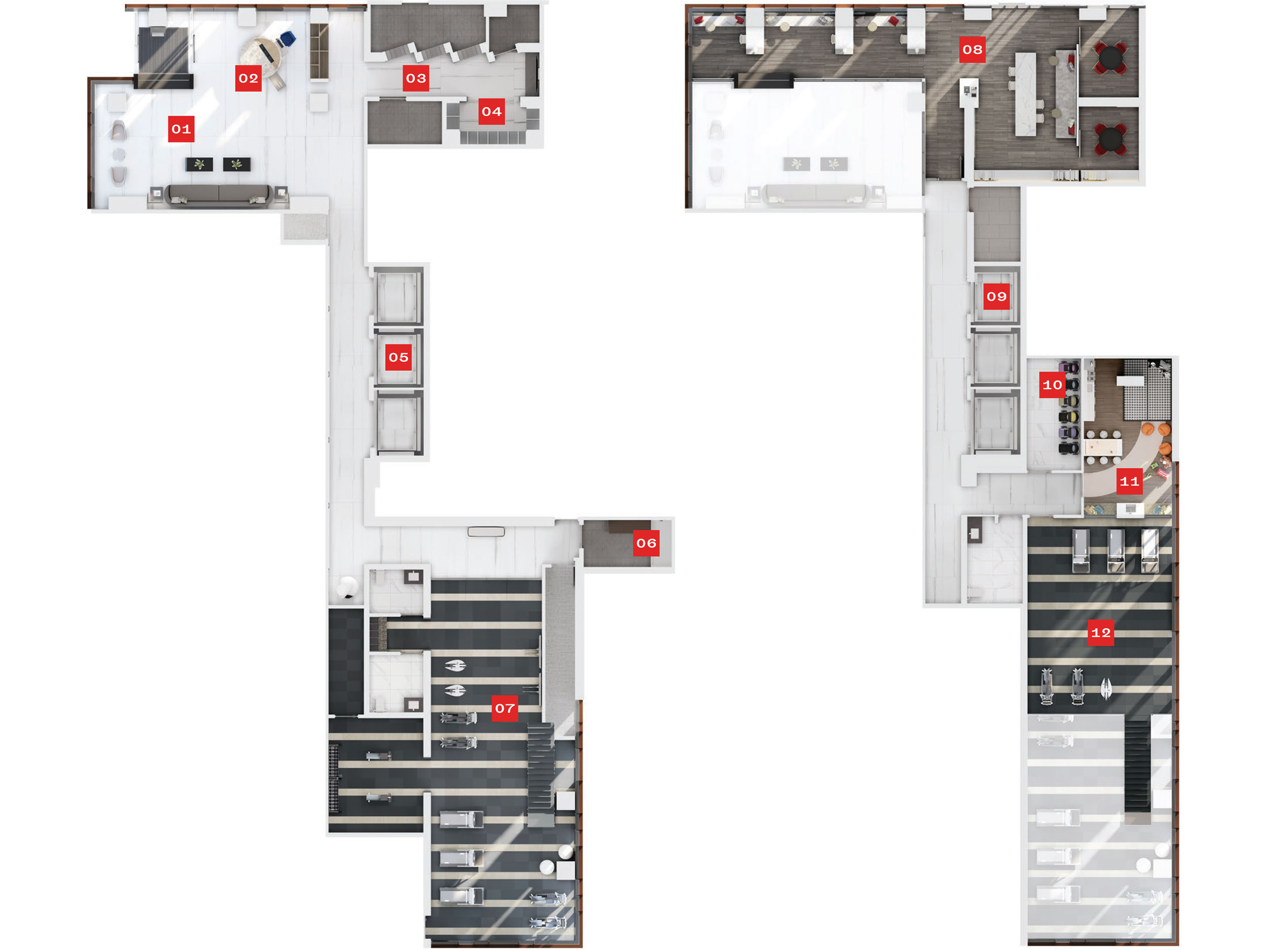 MRKT Alexandra Park 1st & 2nd Floor Amenity Plan
