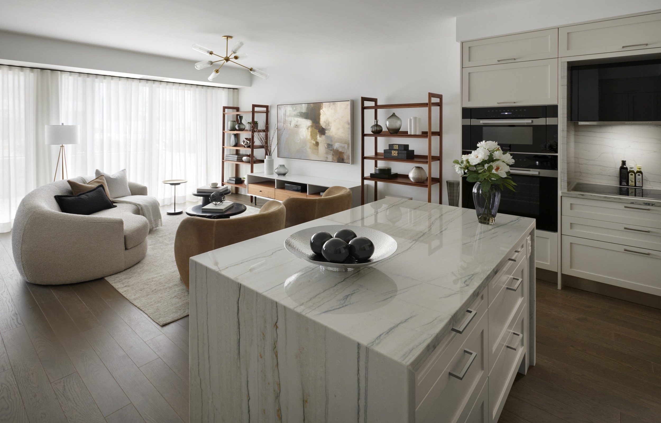 Auberge On The Park Suite 140 Kitchen and Living Room