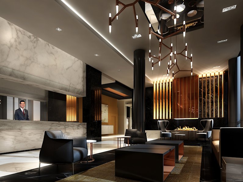 101 Erskine Lobby Rendering