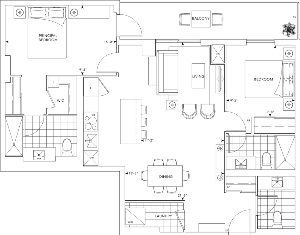 MRKT 2WA Floorplan