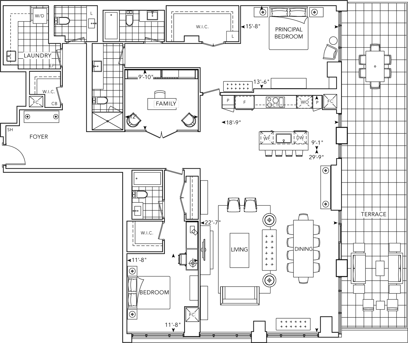 The Well Signature Suite 308 Floorplan