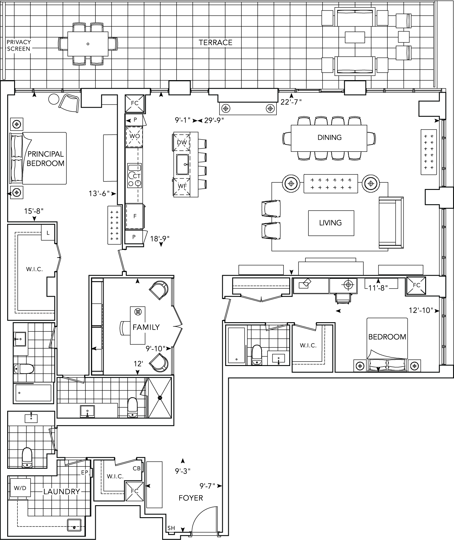 The Well Signature Suite 308 Floorplan