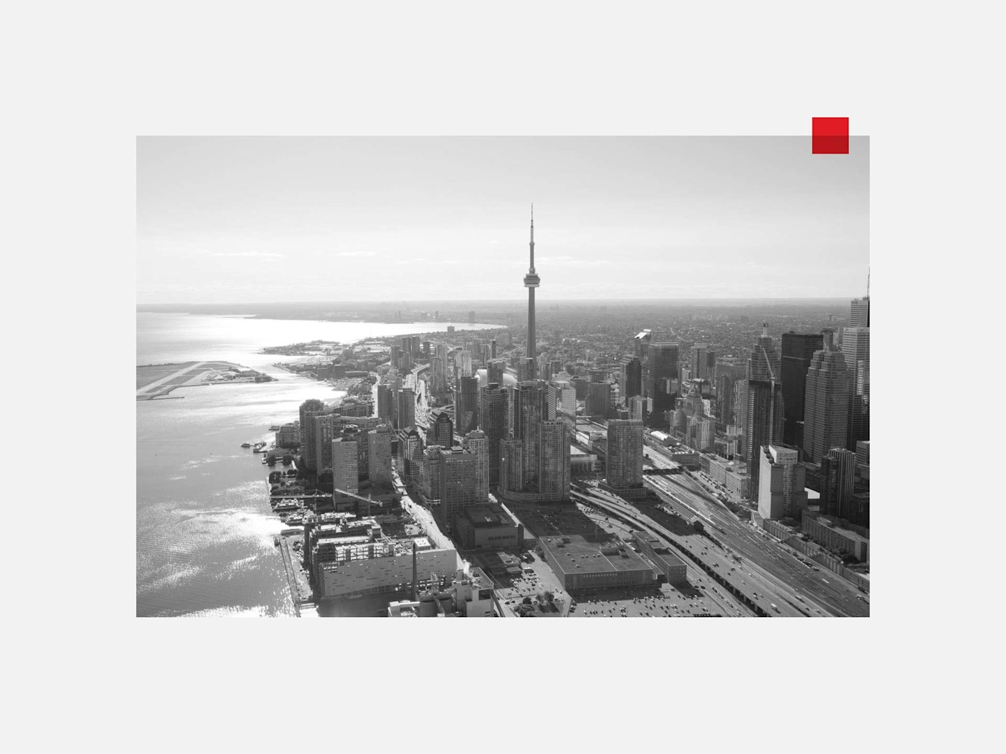 Aerial view from Toronto looking West