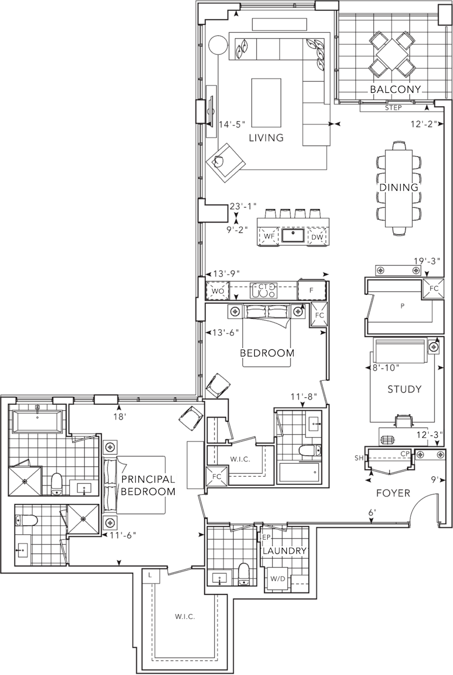 The Well Signature Suite 902 Floorplan