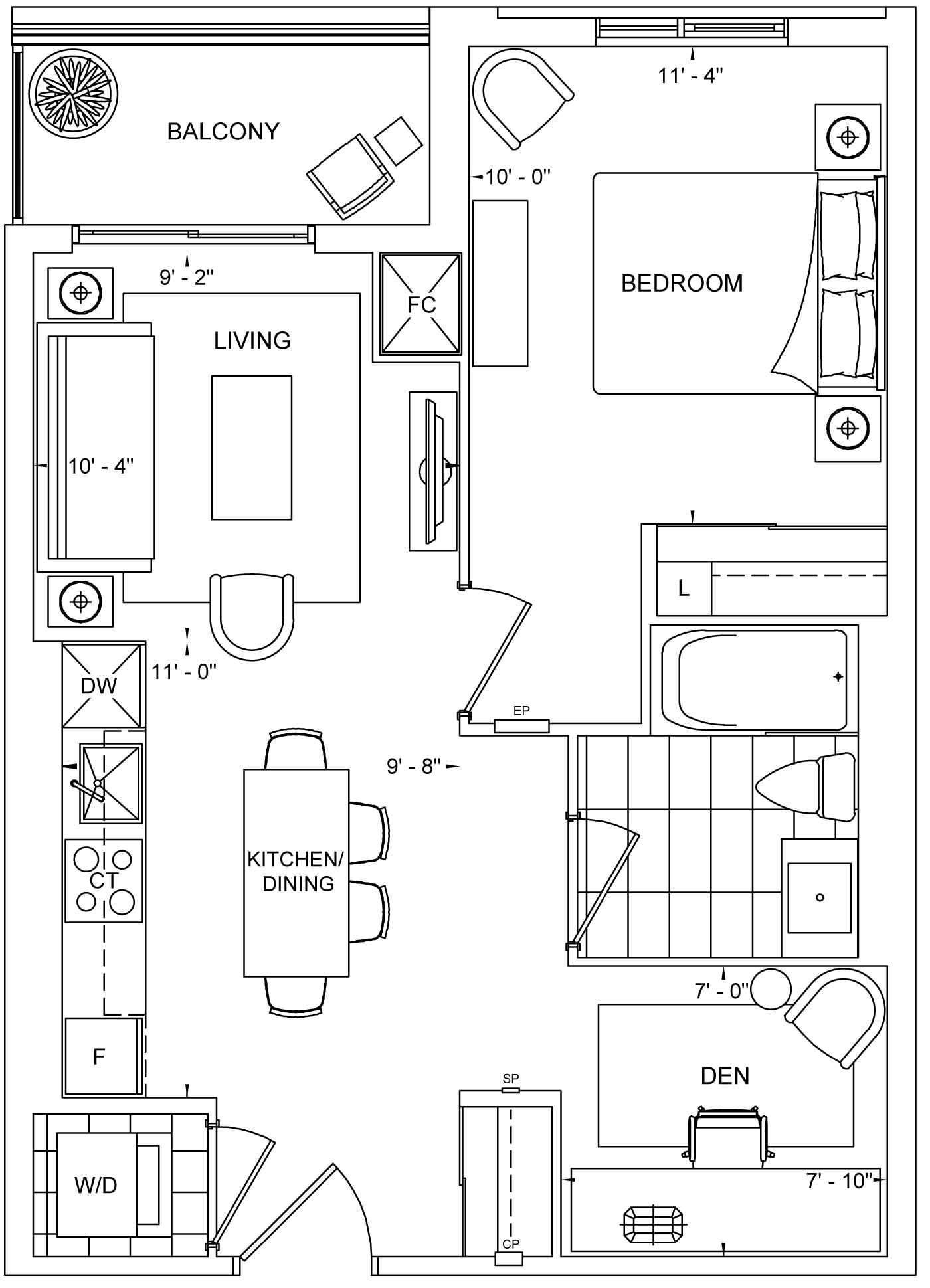 The Dupont Suite 706 Floorplan