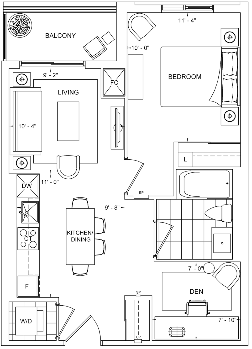 The Dupont Suite 706 Floorplan