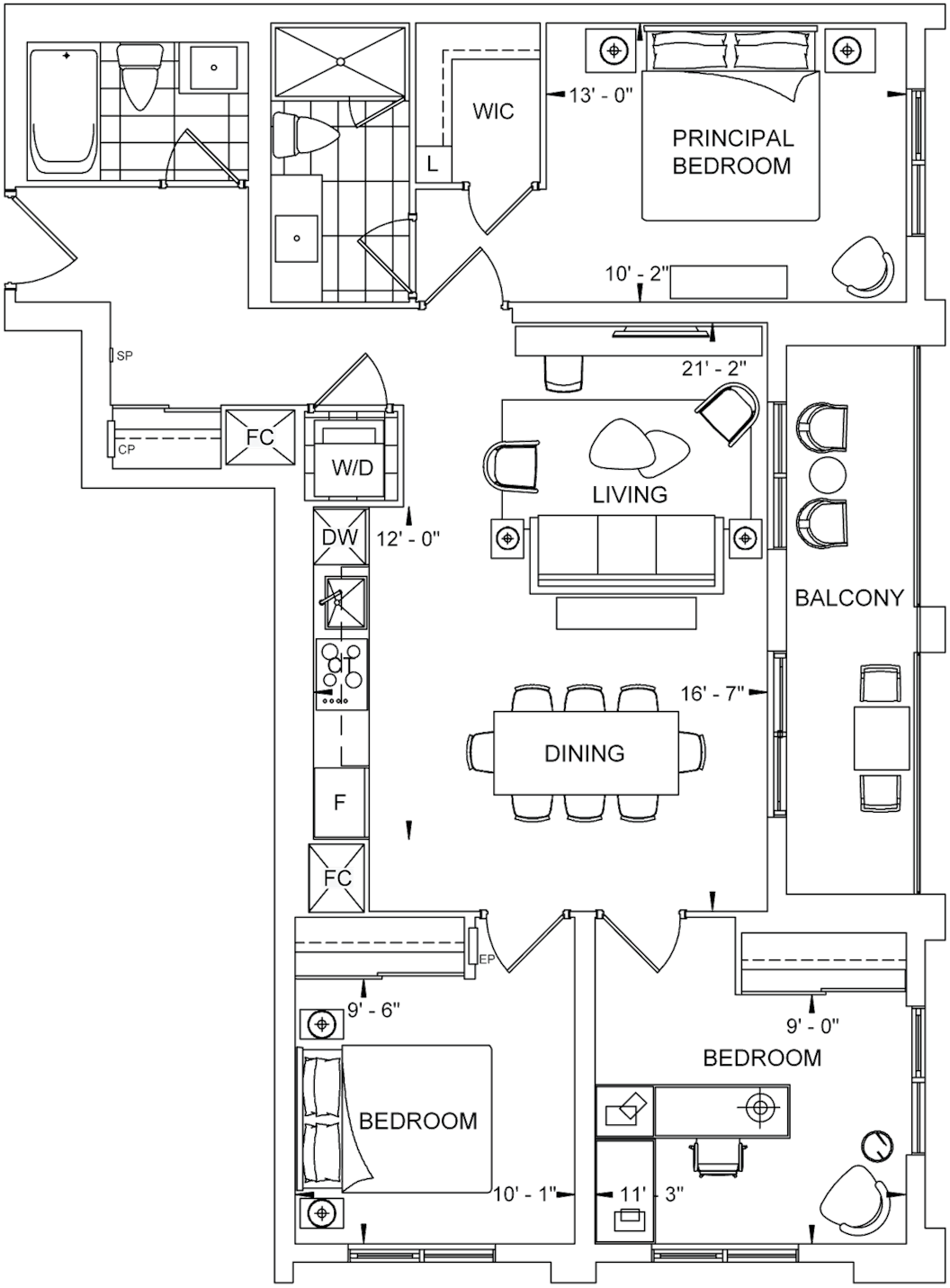 The Dupont Suite 329 Floorplan