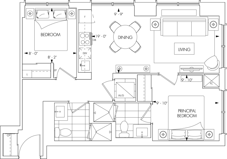 Queen Church 2C Floorplan