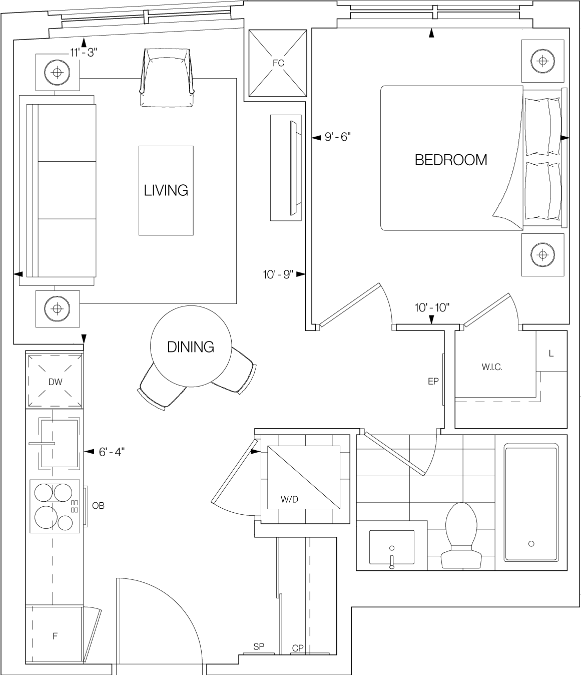 Westerly Suite 1806 Floorplan