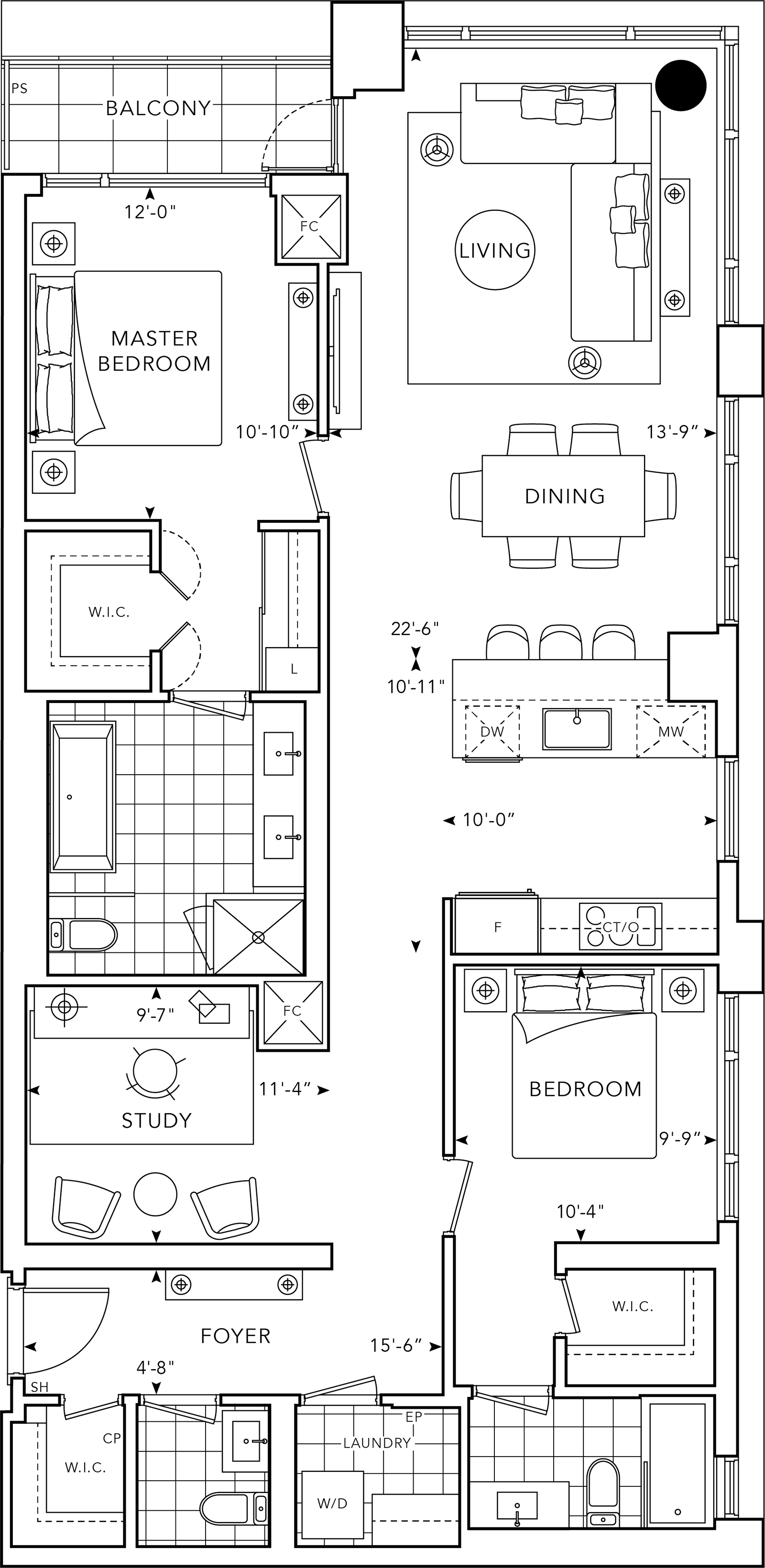 The Well Signature Suite 303 Floorplan