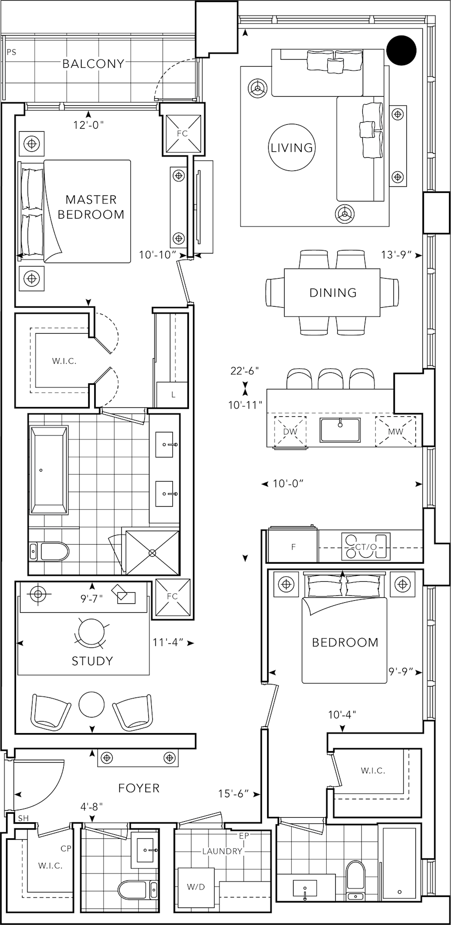 The Well Signature Suite 303 Floorplan