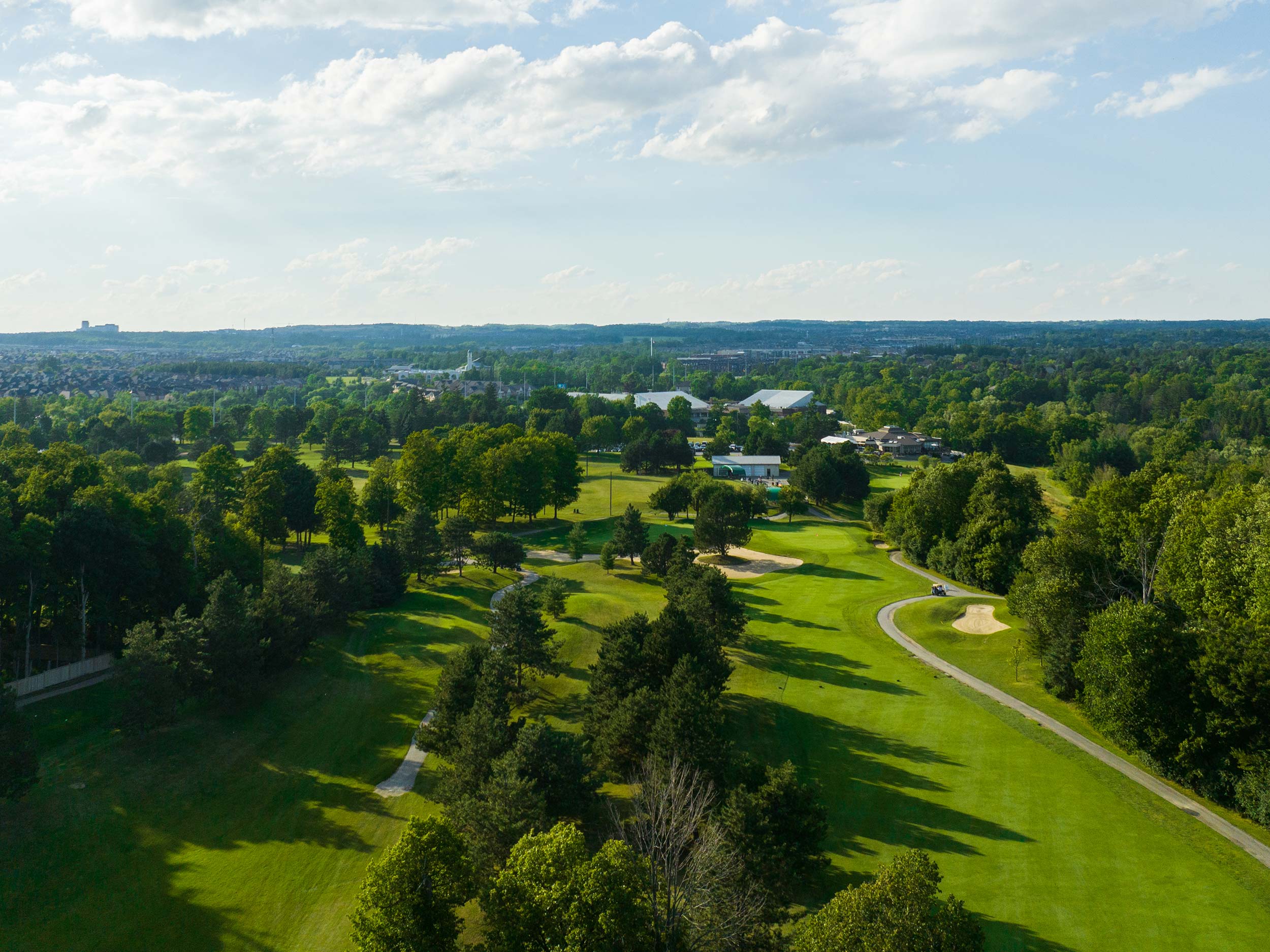 Aerial photograph of Richmond Hill Country Club looking North West