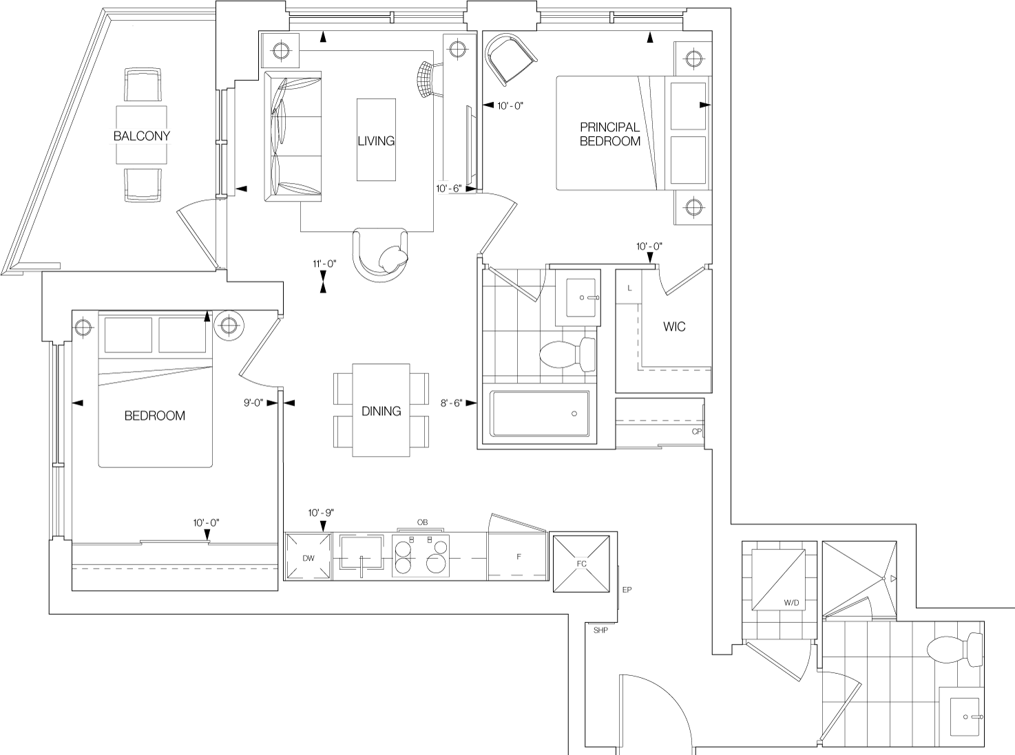 Westerly 2 2D Floorplan