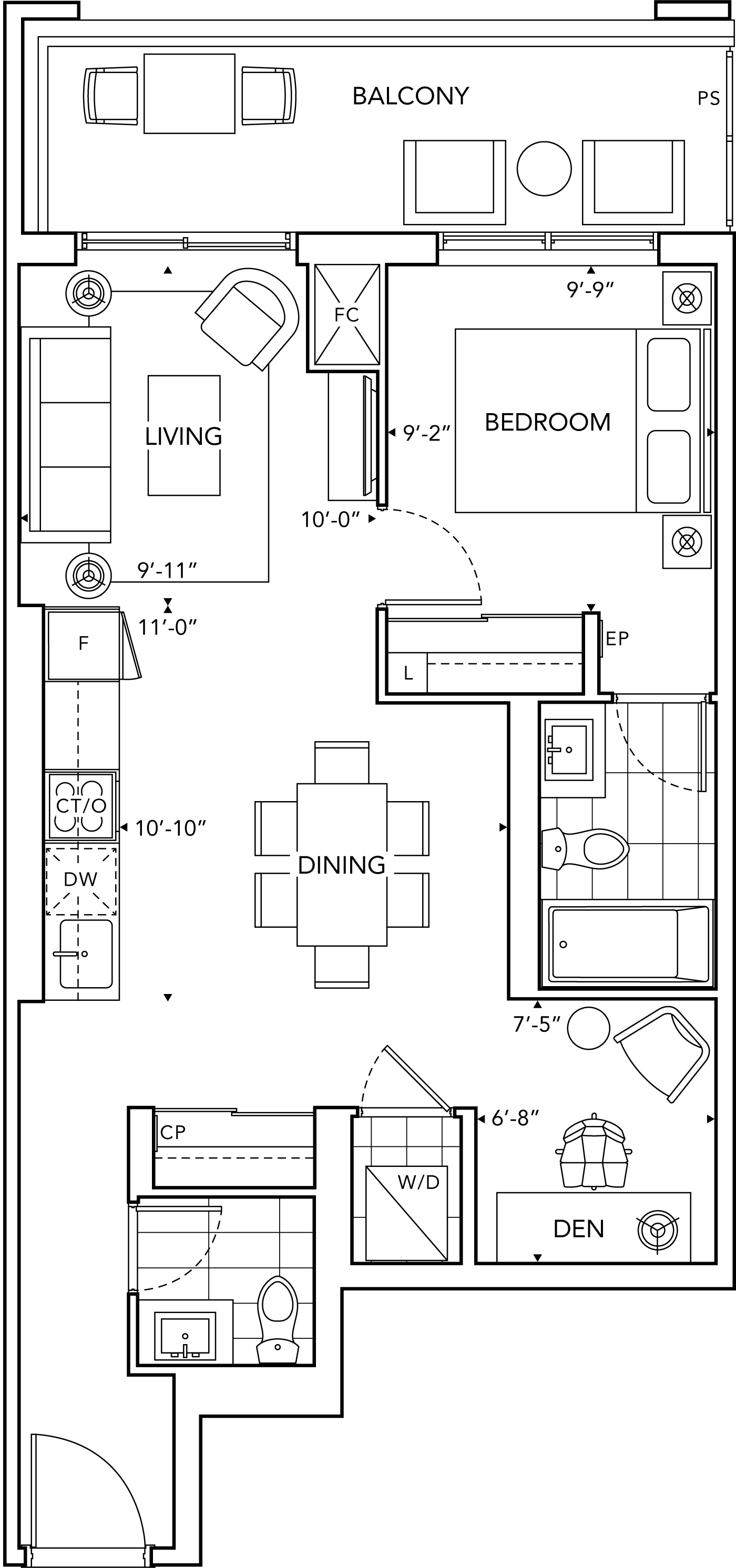 6080 Yonge 1Z+D Floorplan