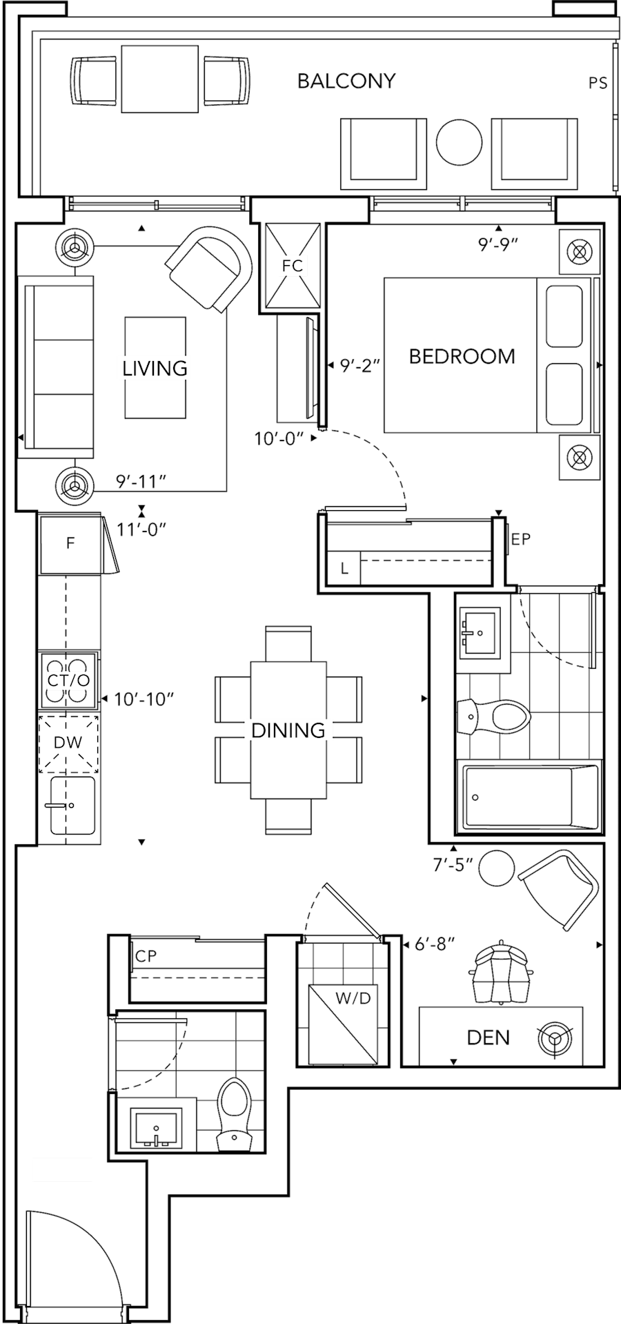 6080 Yonge 1Z+D Floorplan