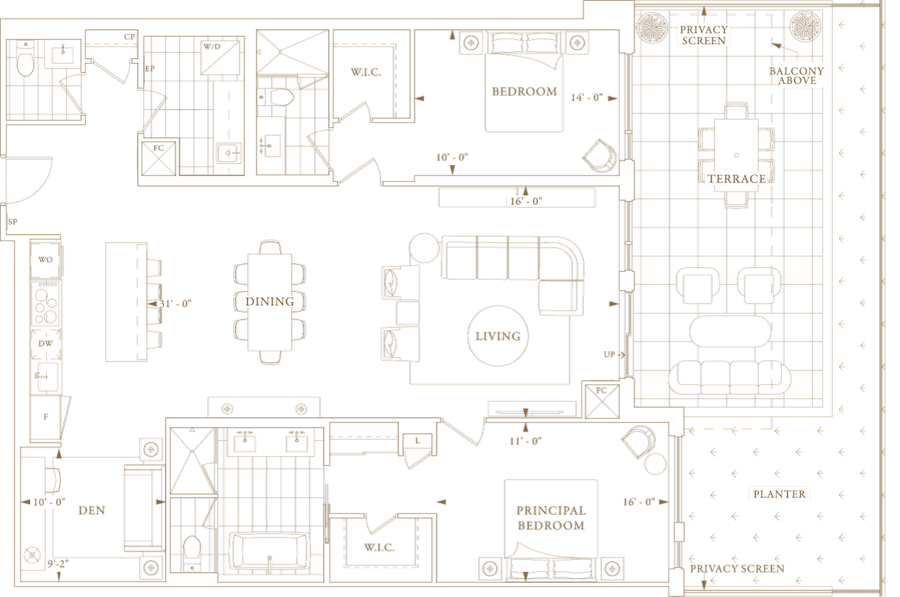 Royal Bayview Suite 104 Floorplan
