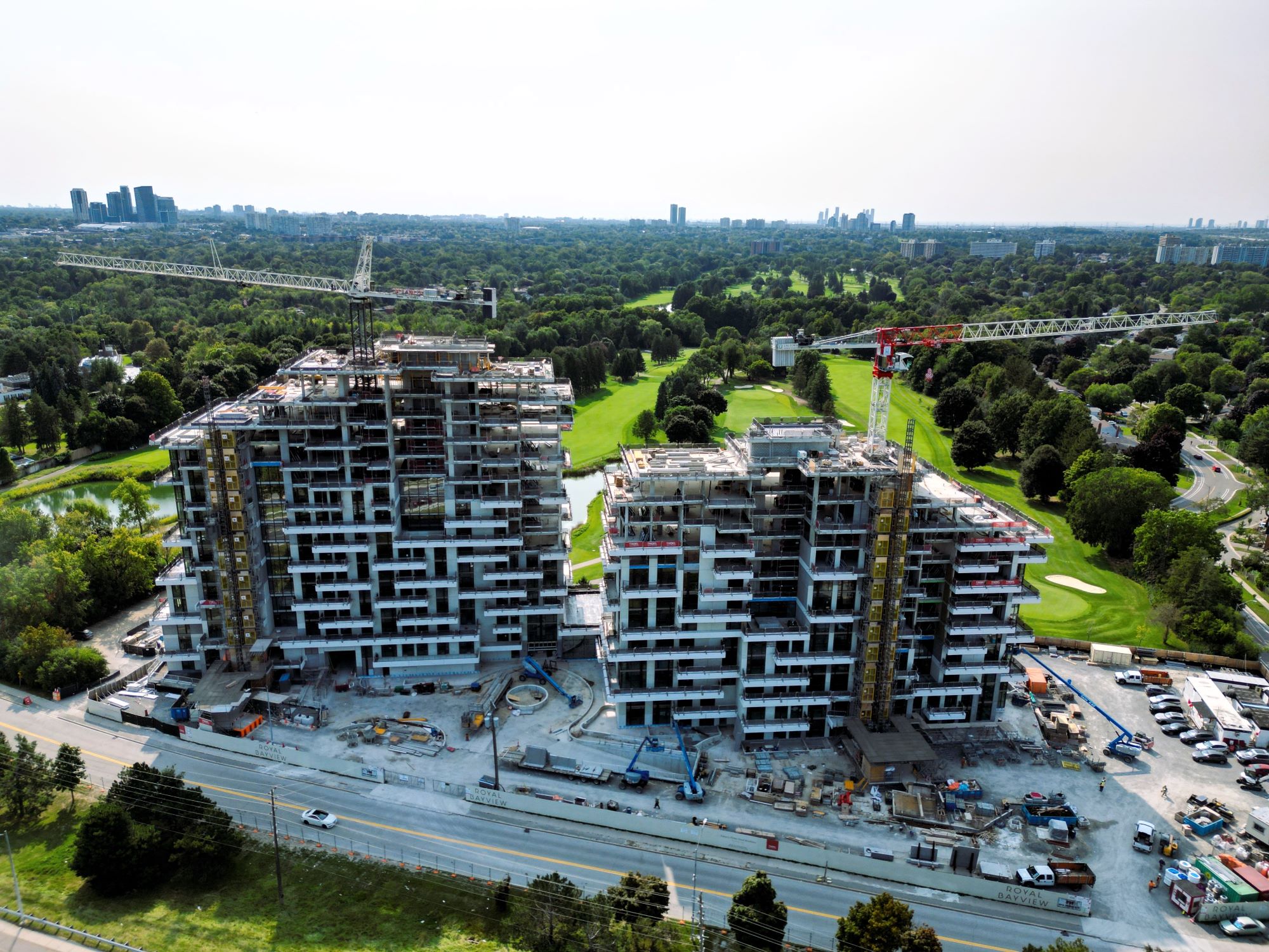 Royal Bayview under construction from a drone point of view