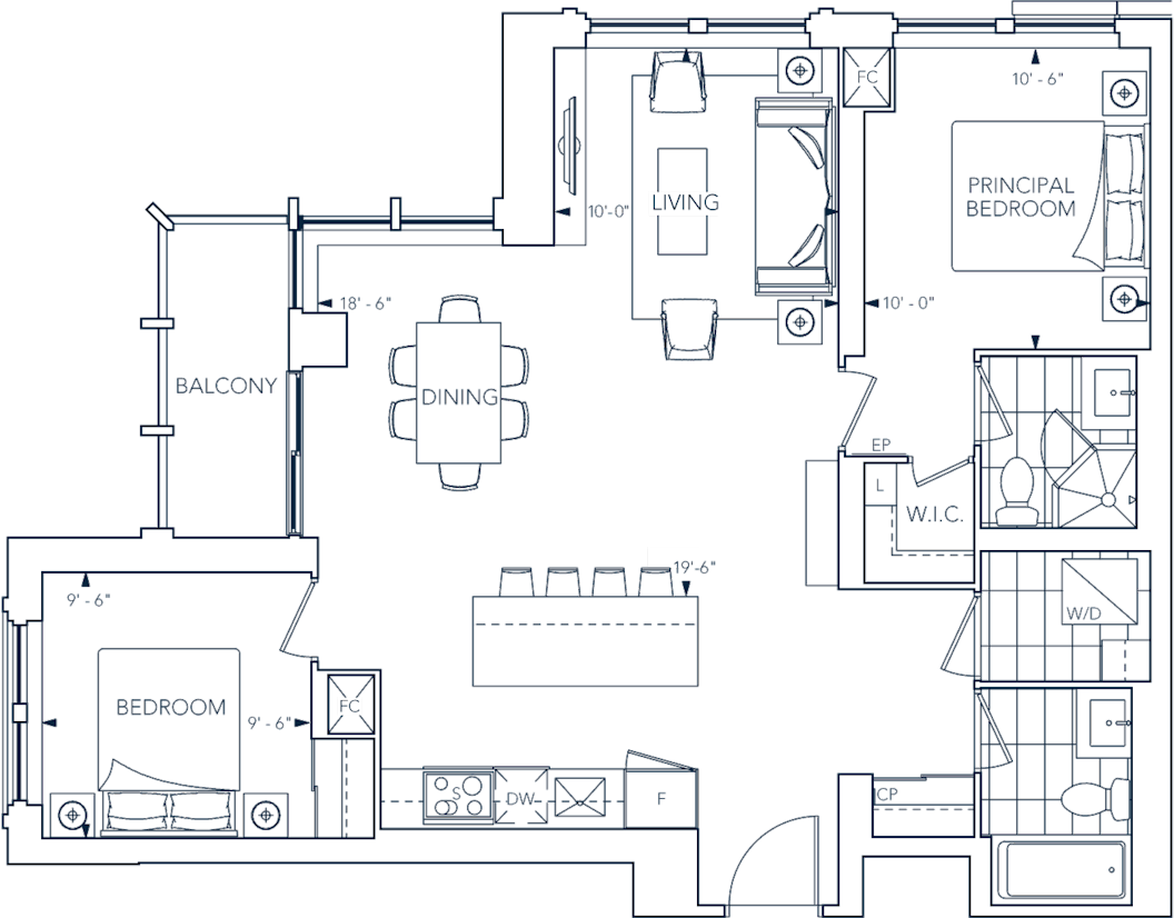Evermore Suite 2402 Floorplan