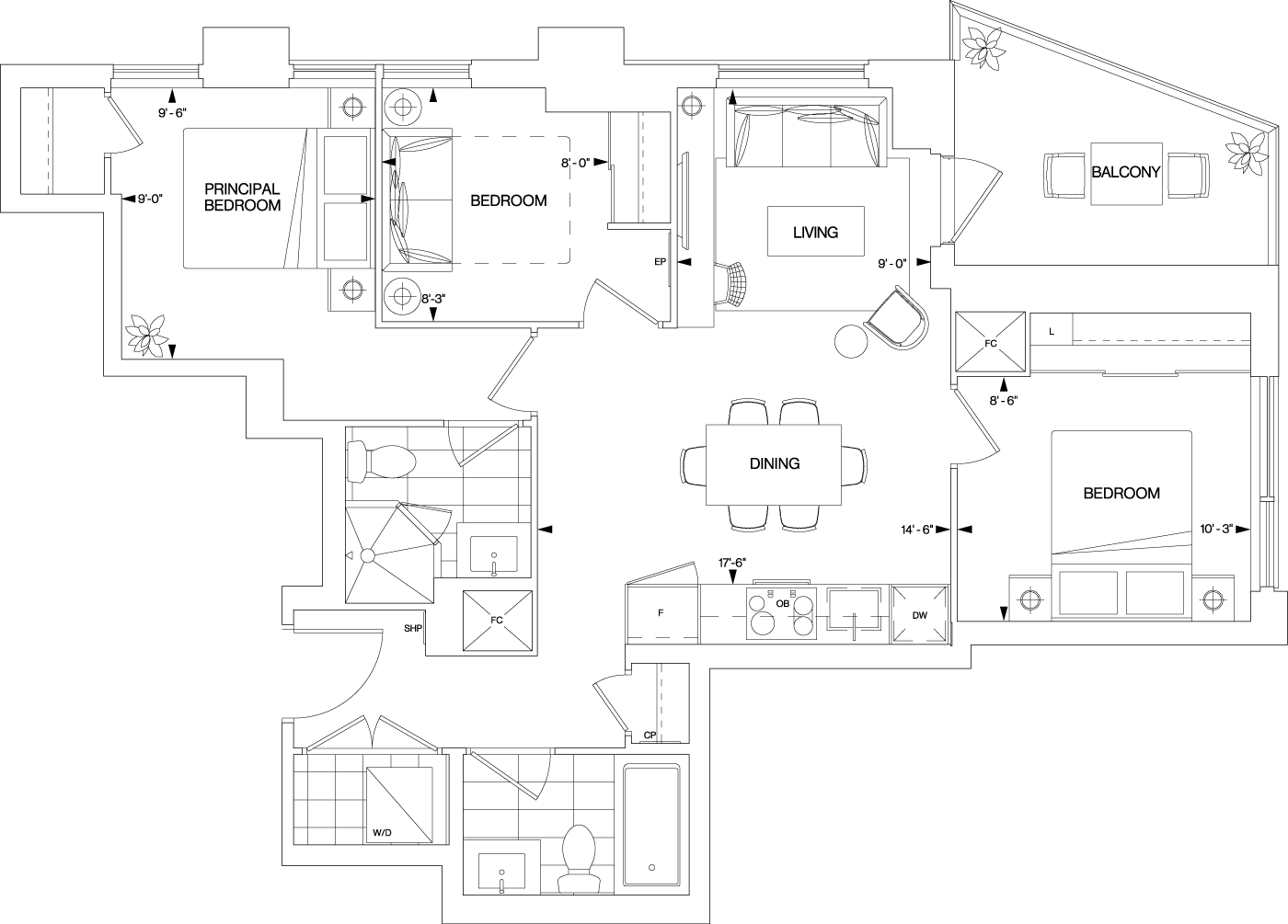Westerly 2 Suite 913 Floorplan