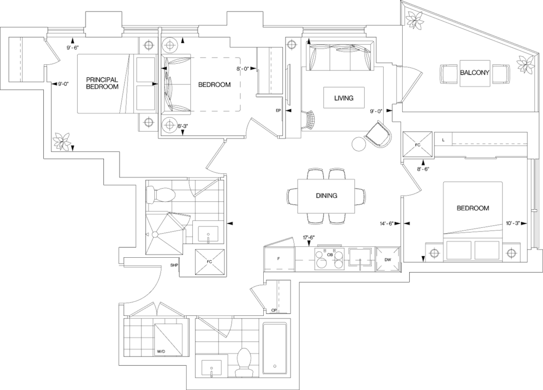 Westerly 2 Suite 913 Floorplan
