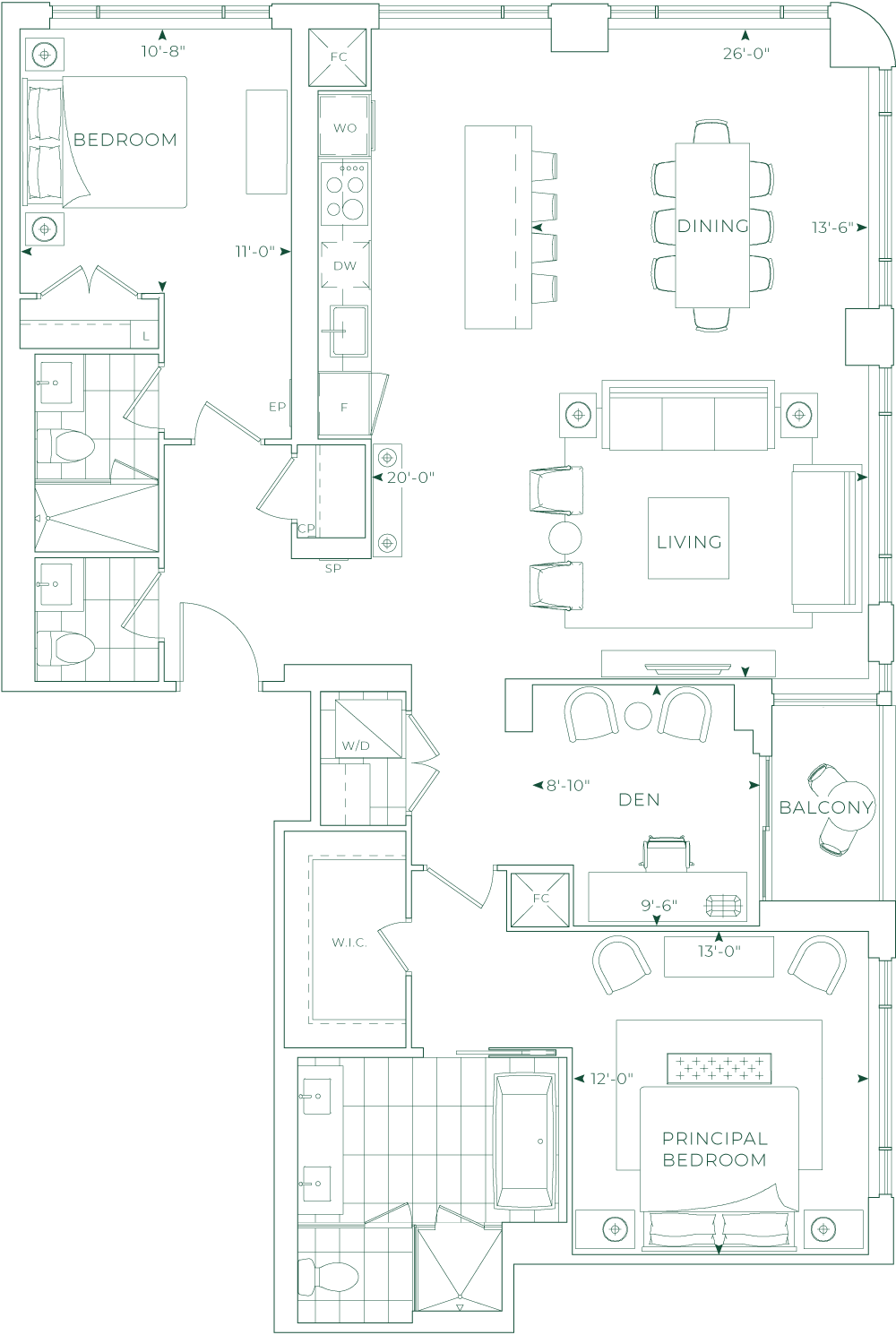 Edenbridge Condo Suite 2R+D