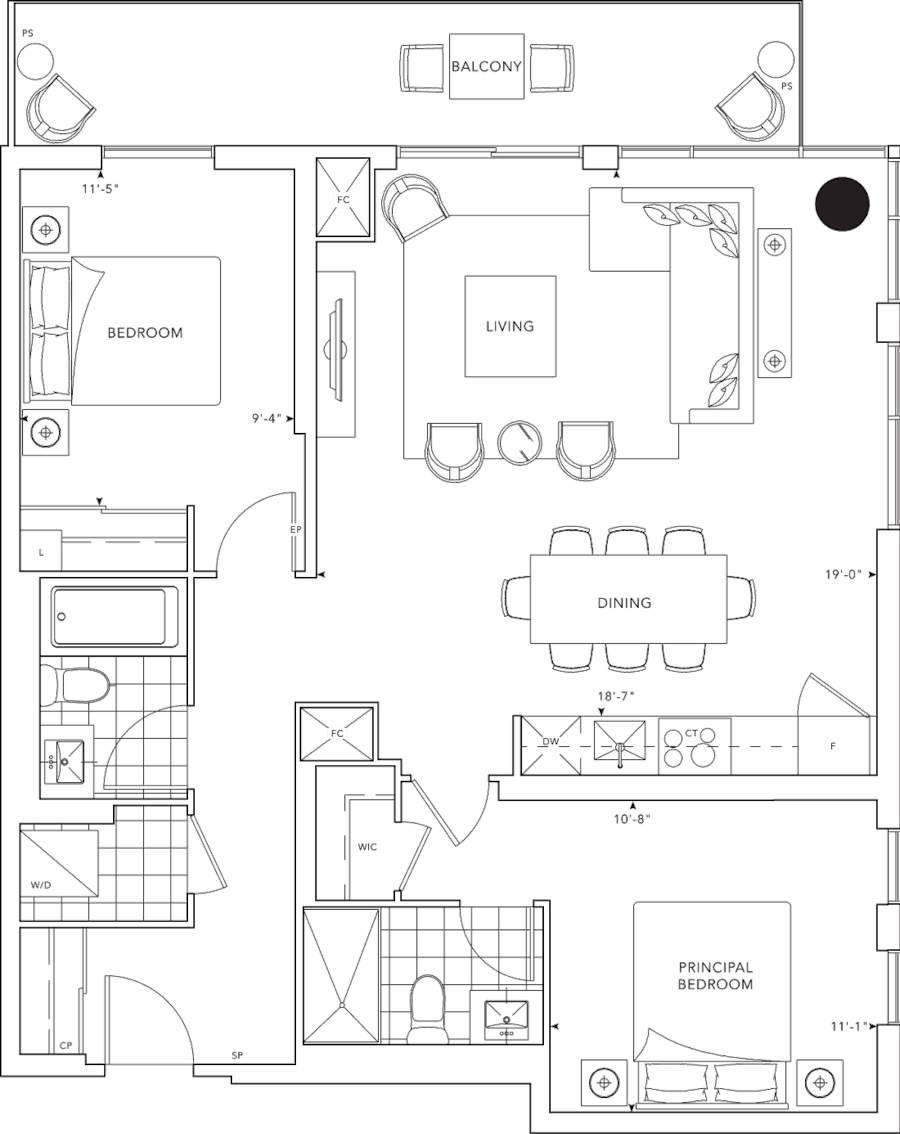 MRKT 2U1 Floorplan