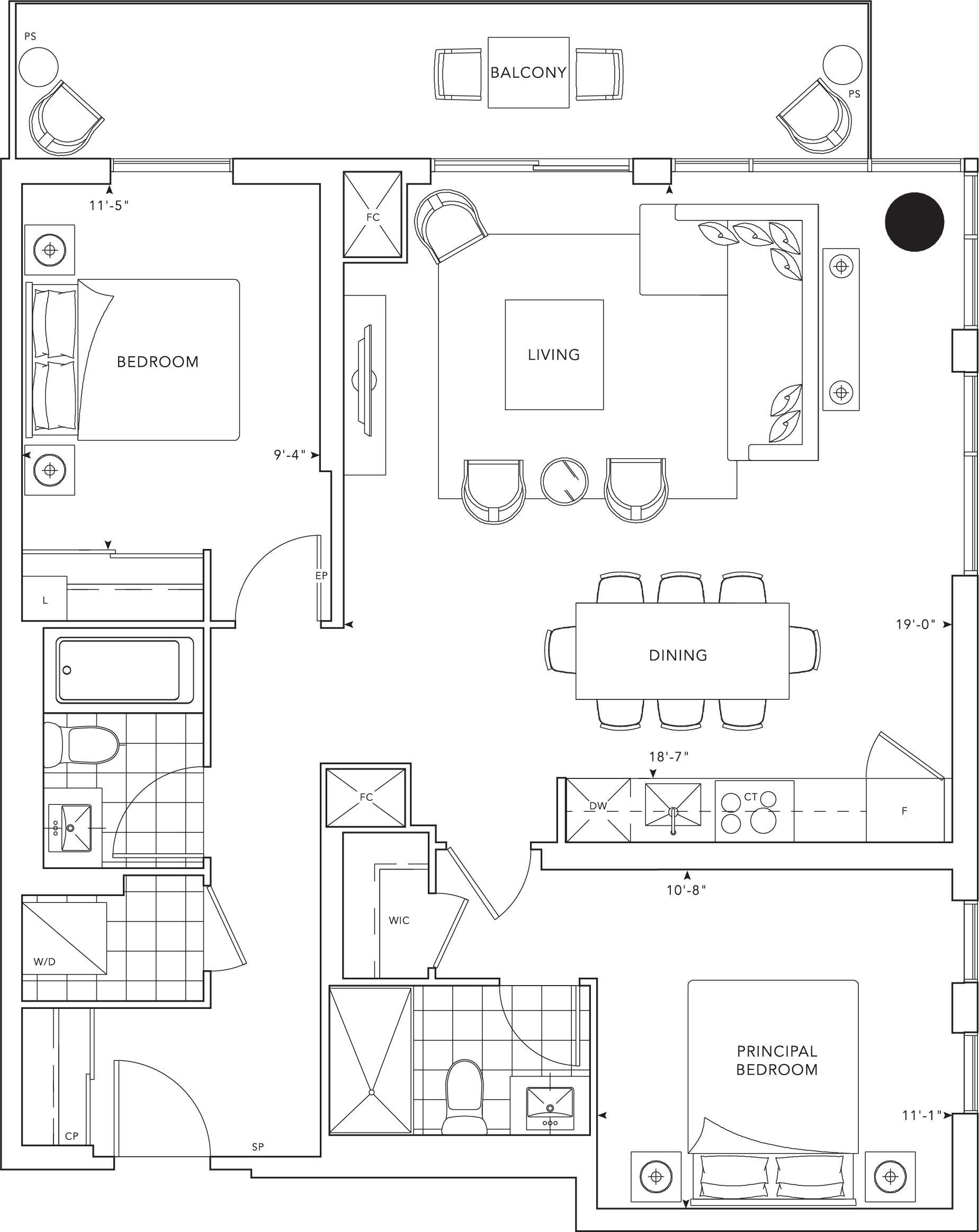 MRKT 2U1 Floorplan