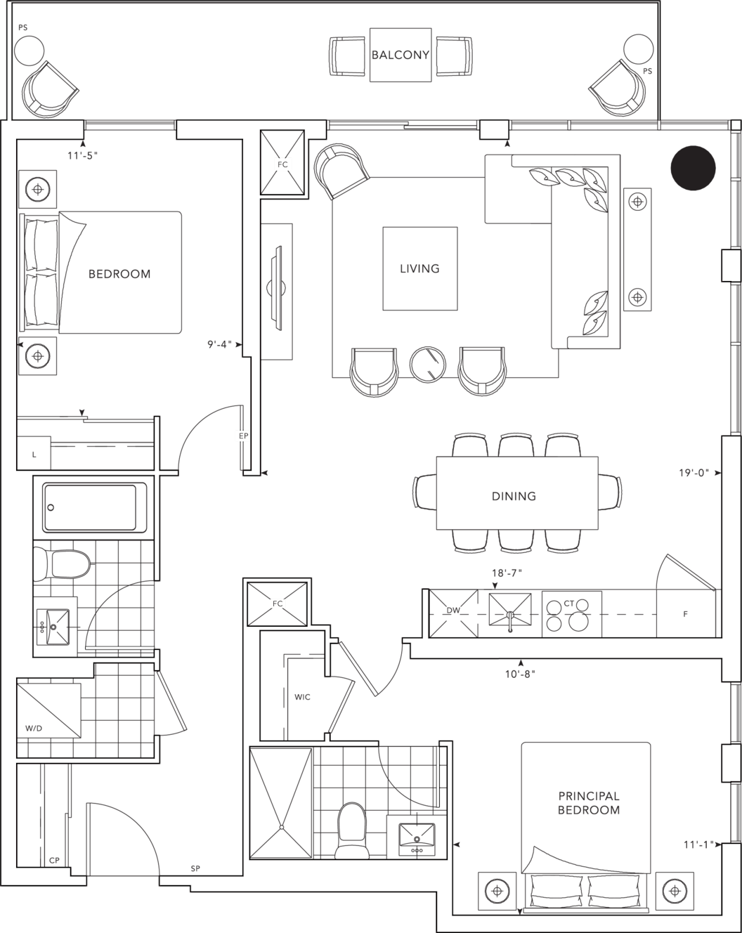 MRKT 2U1 Floorplan