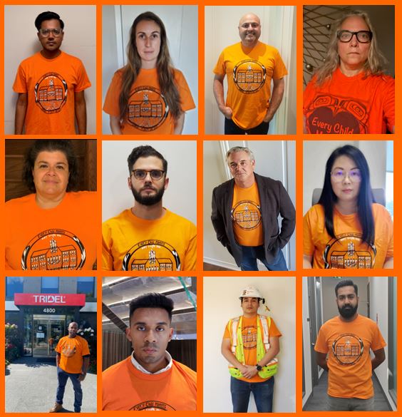 Tridel team wears orange shirts for National Day for Truth and Reconciliation 