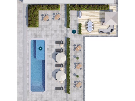 Harbourwalk Building A Floor 8 Amenity Plan