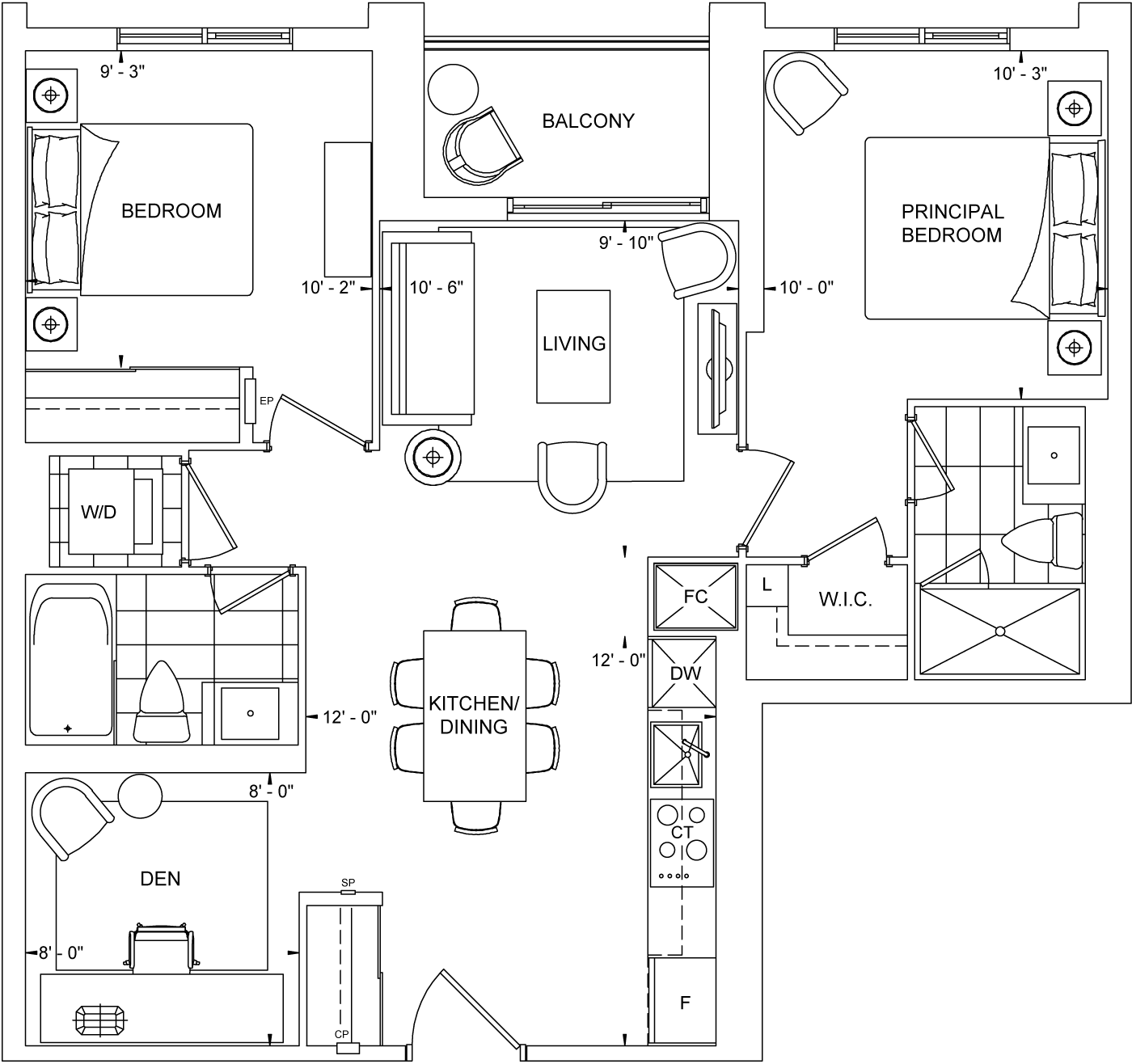 The Dupont Suite 327 Floorplan